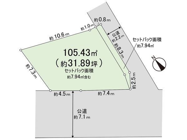 鎌倉市材木座3丁目 土地 区画図 鎌倉市材木座3丁目 土地 区画図