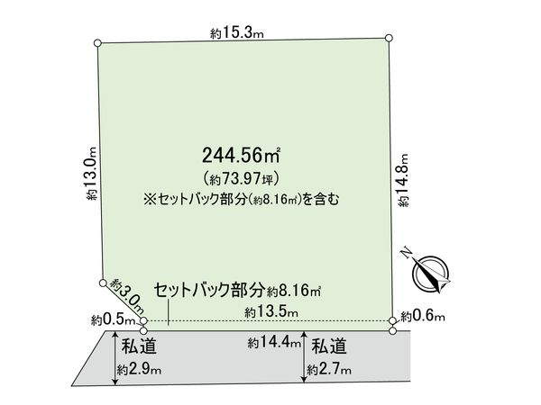 鎌倉市材木座5丁目 土地 区画図 鎌倉市材木座5丁目 土地 区画図