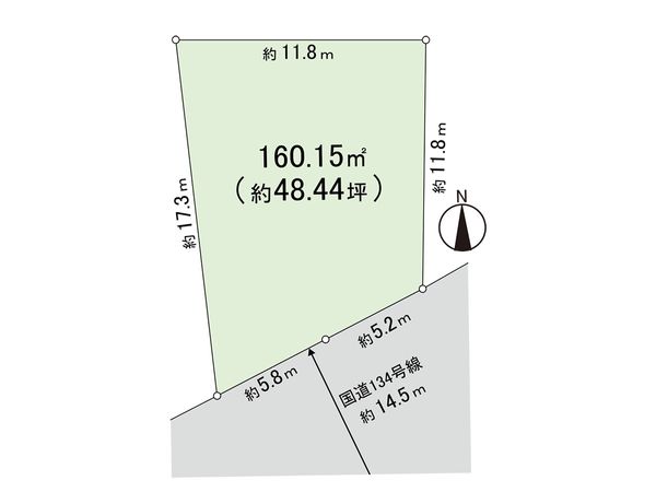 鎌倉市長谷2丁目 土地 区画図 鎌倉市長谷2丁目 土地 区画図