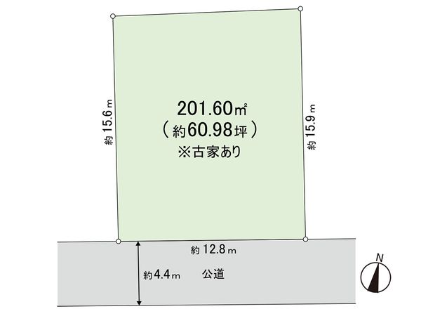 鎌倉市今泉台4丁目 古家付き土地 区画図 鎌倉市今泉台4丁目 古家付き土地 区画図
