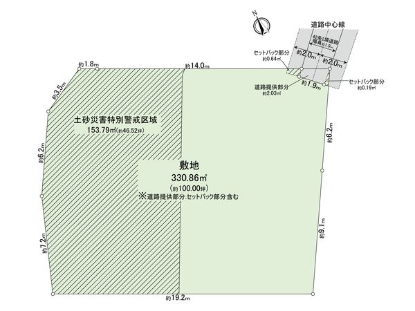 鎌倉市西御門1丁目 古家付き土地 区画図 鎌倉市西御門1丁目 古家付き土地 区画図