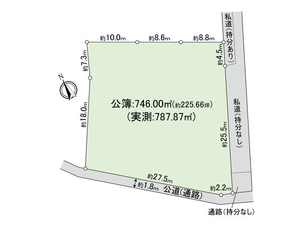 鎌倉市鎌倉山2丁目 古家付き土地 区画図 鎌倉市鎌倉山2丁目 古家付き土地 区画図