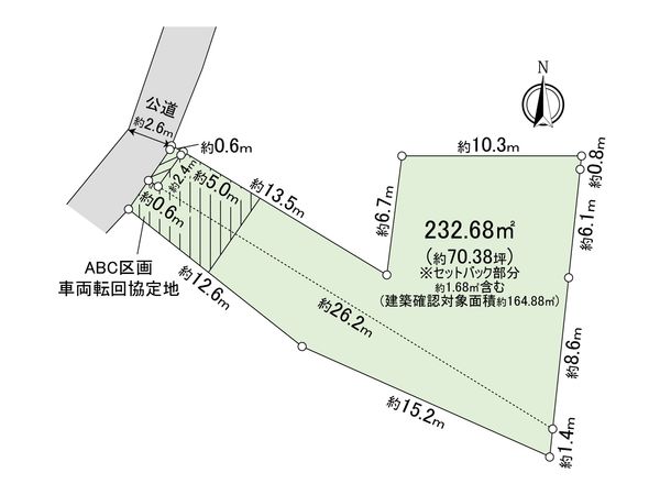 鎌倉市十二所 土地 C区画 区画図 鎌倉市十二所 土地 C区画 区画図