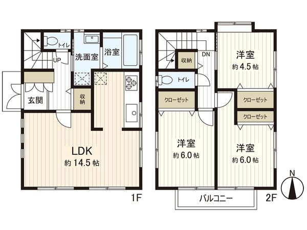 鎌倉市稲村ガ崎5丁目 戸建 間取図(平面図)