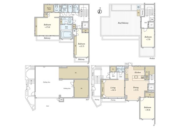 鎌倉市七里ガ浜2丁目 戸建 間取図(平面図)