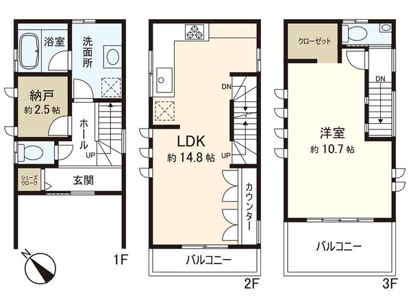 鎌倉市由比ガ浜4丁目 間取図(平面図)