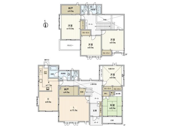 鎌倉市腰越 戸建 間取図(平面図)