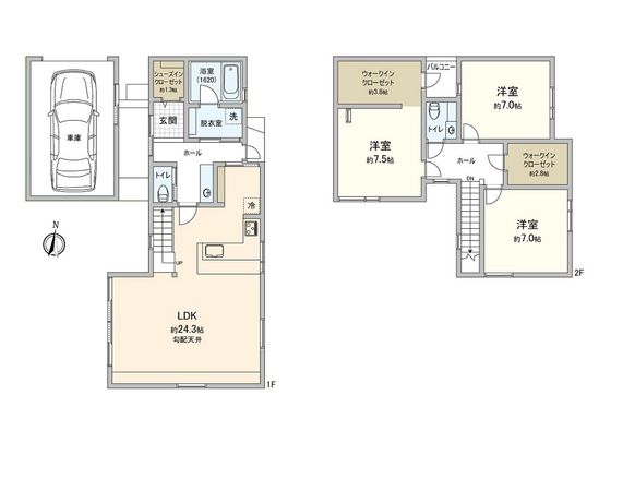 鎌倉市笛田5丁目 新築戸建 間取図(平面図)