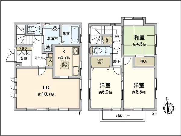 鎌倉市稲村ガ崎5丁目 戸建 間取図(平面図) 鎌倉市稲村ガ崎5丁目 戸建 間取図(平面図)