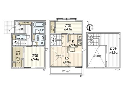 鎌倉市大町5丁目 新築戸建A号棟 間取図(平面図)