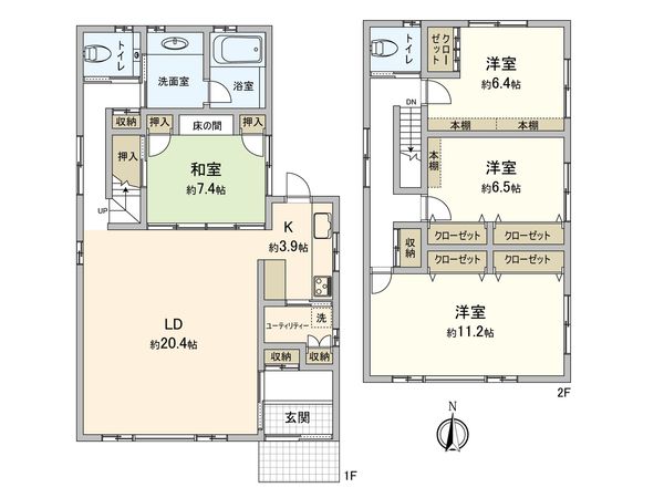 鎌倉市扇ガ谷1丁目 戸建 間取図(平面図)