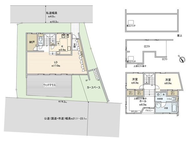 鎌倉市材木座5丁目 戸建 間取図(平面図) 鎌倉市材木座5丁目 戸建 間取図(平面図)