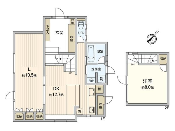 鎌倉市稲村ガ崎1丁目 借地権付き戸建 間取図(平面図) 鎌倉市稲村ガ崎1丁目 借地権付き戸建 間取図(平面図)