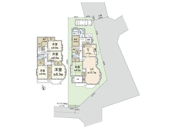鎌倉市由比ガ浜2丁目 一戸建 間取図(平面図) 鎌倉市由比ガ浜2丁目 一戸建 間取図(平面図)