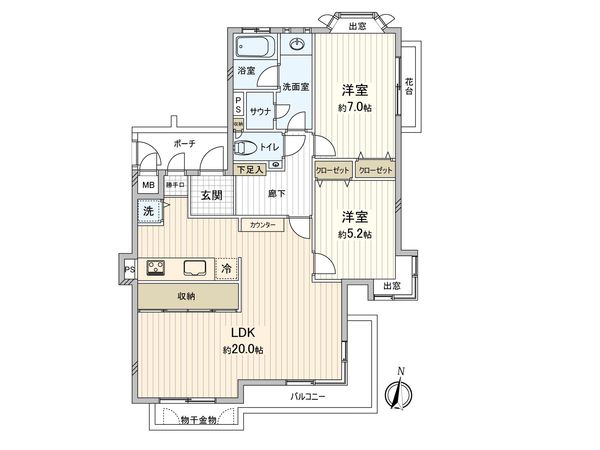 クリオ鎌倉・七里ガ浜 間取図(平面図) 間取図(平面図)
