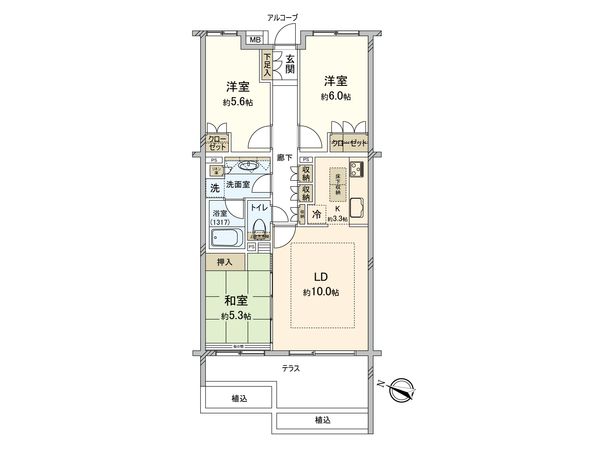 ファミールグラン鎌倉由比が浜 間取図(平面図)
