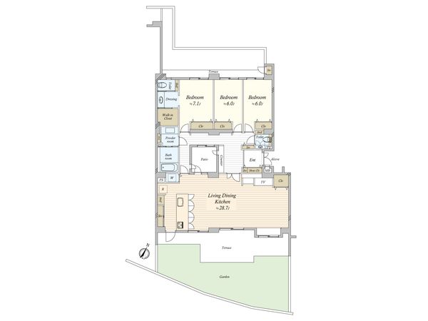 東急ドエルプレステージ鎌倉由比ヶ浜 間取図(平面図) 東急ドエルプレステージ鎌倉由比ヶ浜 間取図(平面図)