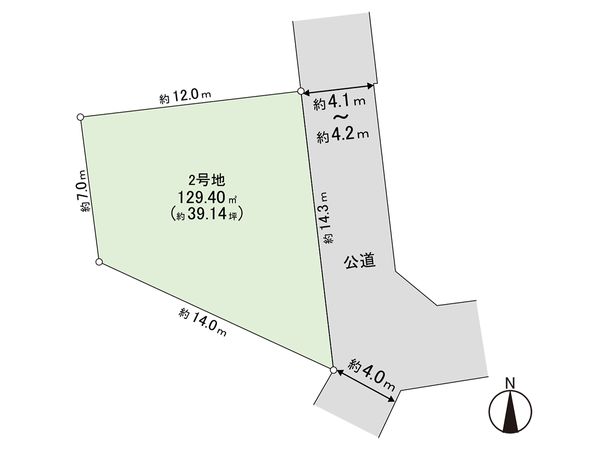 茅ヶ崎市香川1丁目 土地 2号地 区画図 茅ヶ崎市香川1丁目 土地 2号地 区画図