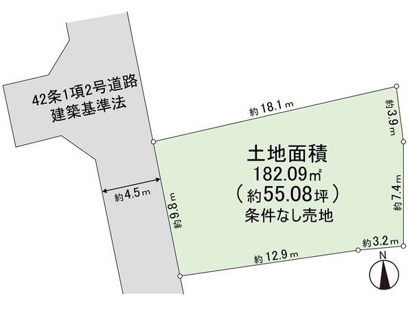 茅ヶ崎市香川5丁目 土地 4区画 区画図