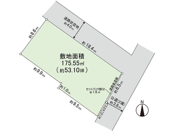 茅ヶ崎市菱沼海岸 土地 区画図