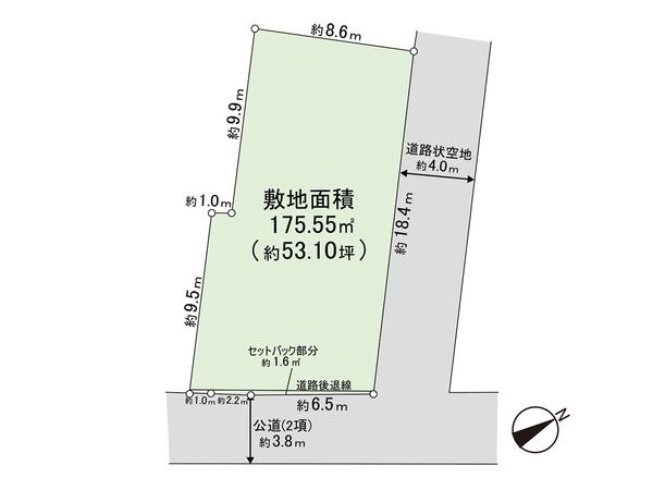 茅ヶ崎市菱沼海岸 土地 区画図