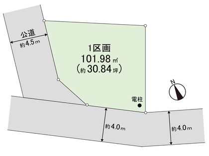 茅ヶ崎市今宿 土地 1区画 区画図