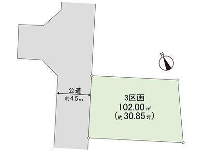 茅ヶ崎市今宿 土地 3区画 区画図