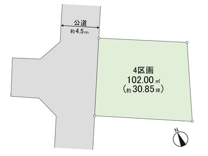 茅ヶ崎市今宿 土地 4区画 区画図