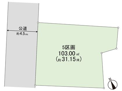 茅ヶ崎市今宿 土地 5区画 区画図