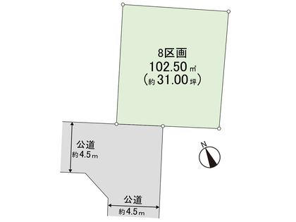 茅ヶ崎市今宿 土地 8区画 区画図
