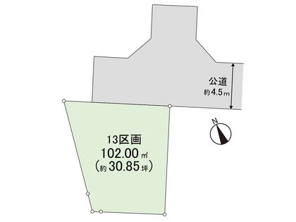 茅ヶ崎市今宿 土地 13区画 区画図