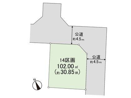 茅ヶ崎市今宿 土地 14区画 区画図