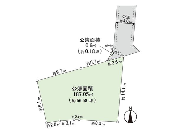 茅ヶ崎市南湖6丁目 土地 区画図