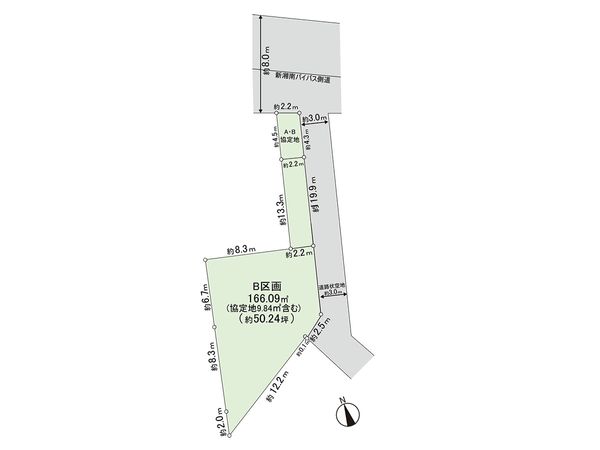 茅ヶ崎市赤羽根 土地 B区画 区画図 区画図