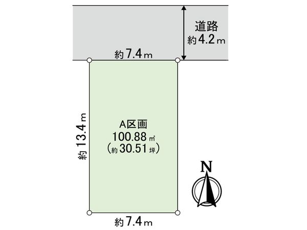 茅ヶ崎市浜之郷 土地 A区画 区画図 茅ヶ崎市浜之郷 土地 A区画 区画図