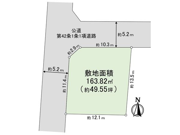 茅ヶ崎市松林1丁目 土地 区画図 区画図