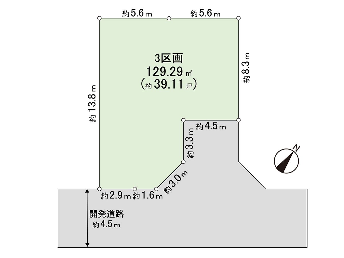 藤沢市辻堂元町6丁目 土地 3区画 区画図 区画図