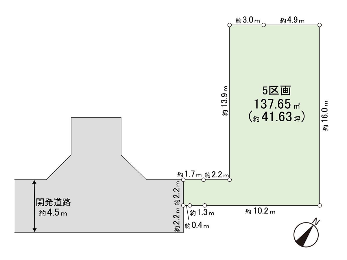 藤沢市辻堂元町6丁目 土地 5区画 区画図 区画図