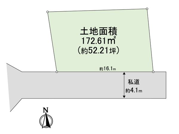 藤沢市菖蒲沢 土地 区画図