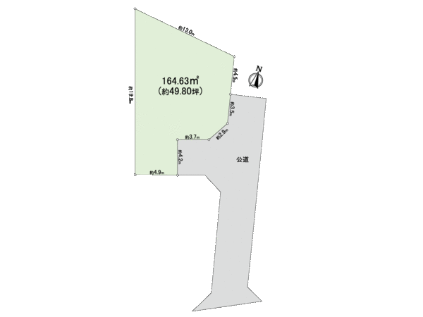 茅ヶ崎市松が丘2丁目 土地 地形図
