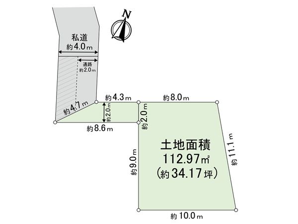 茅ヶ崎市赤松町 土地 区画図 茅ヶ崎市赤松町 土地 区画図