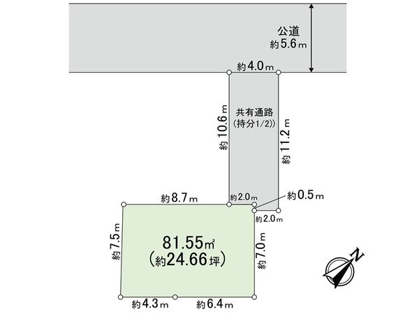 高座郡寒川町大曲3丁目 土地 区画図 高座郡寒川町大曲3丁目 土地 区画図
