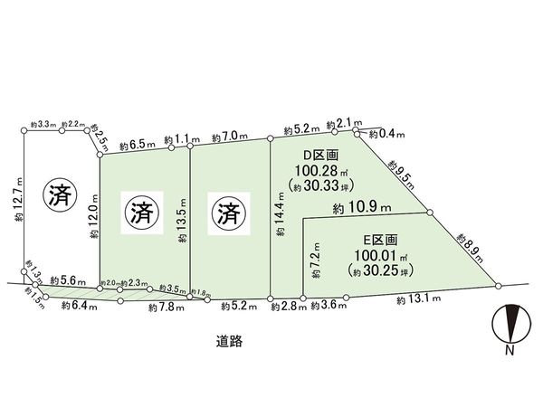 茅ヶ崎市今宿 土地 D区画 区画図 茅ヶ崎市今宿 土地 D区画 区画図