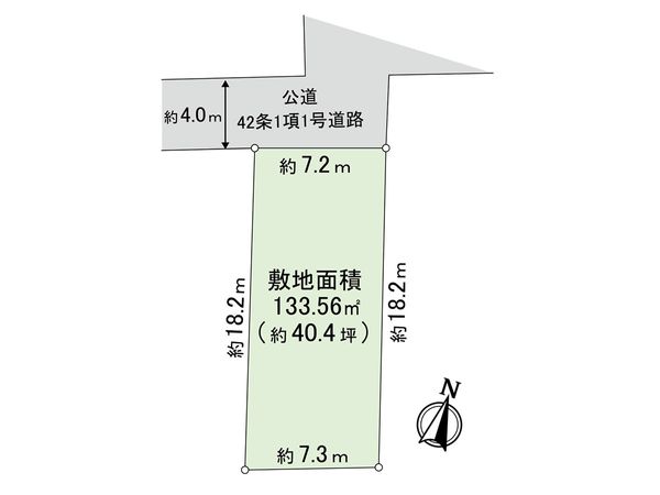 茅ヶ崎市中海岸3丁目 土地 区画図