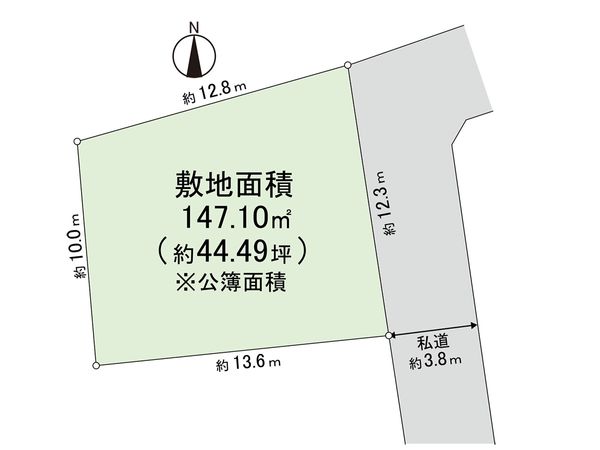 茅ヶ崎市堤 土地 区画図