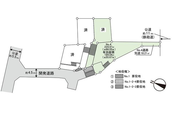 茅ヶ崎市南湖4丁目 土地 4区画 区画図 茅ヶ崎市南湖4丁目 土地 4区画 区画図