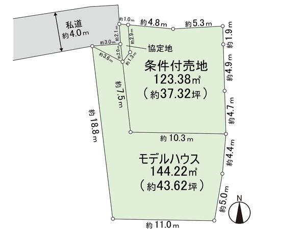 茅ヶ崎市東海岸南4丁目 土地 区画図 茅ヶ崎市東海岸南4丁目 土地 区画図