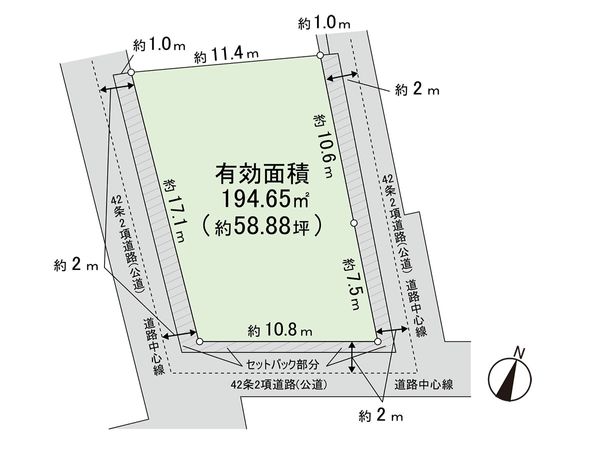茅ヶ崎市中海岸3丁目 土地 区画図 茅ヶ崎市中海岸3丁目 土地 区画図