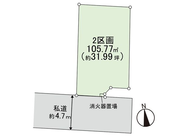 茅ヶ崎市中島 土地 2区画 区画図 茅ヶ崎市中島 土地 2区画 区画図