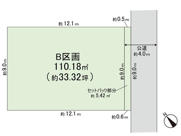 茅ヶ崎市松が丘2丁目 土地 B区画 区画図 茅ヶ崎市松が丘2丁目 土地 B区画 区画図